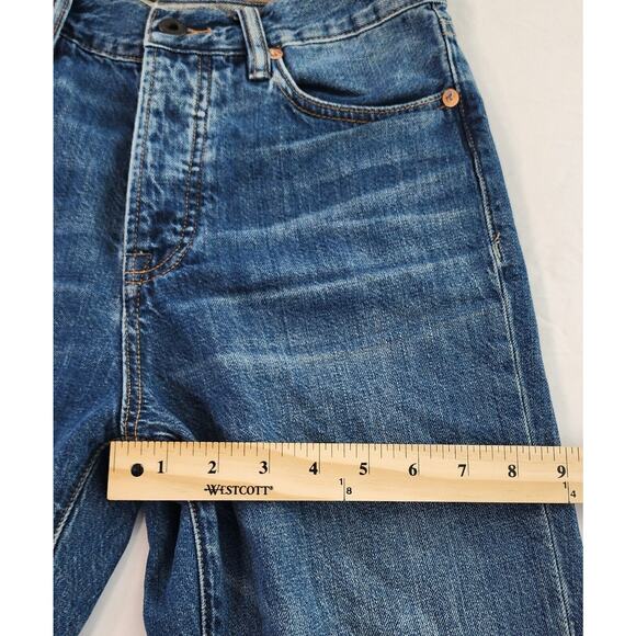 Cone Denim Jeans Womens 28x26 Blue High Rise Straight Leg Y2K Button Fly Casual - Picture 7 of 11